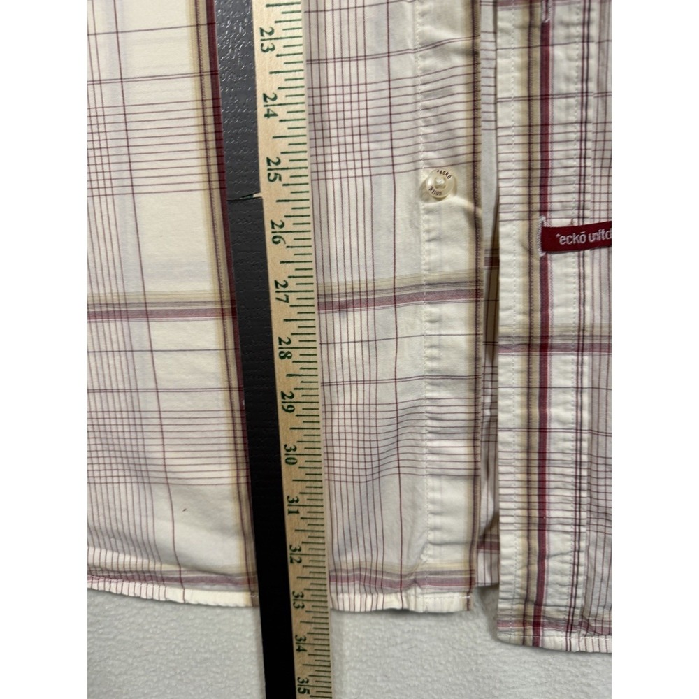 Ecko Unltd Mens XL Shirt Short Sleeve Button Up Plaid - Picture 3 of 10